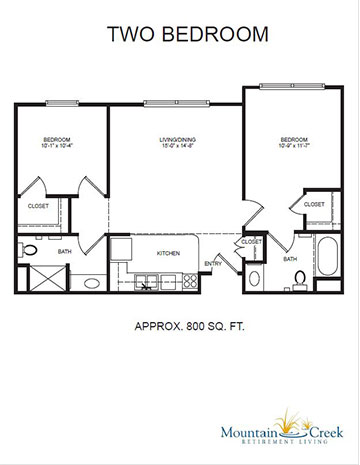 Two Bedroom Floor plan