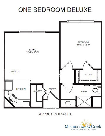 One Bedroom Deluxe plan image