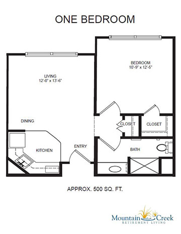 One Bedroom Floor plan